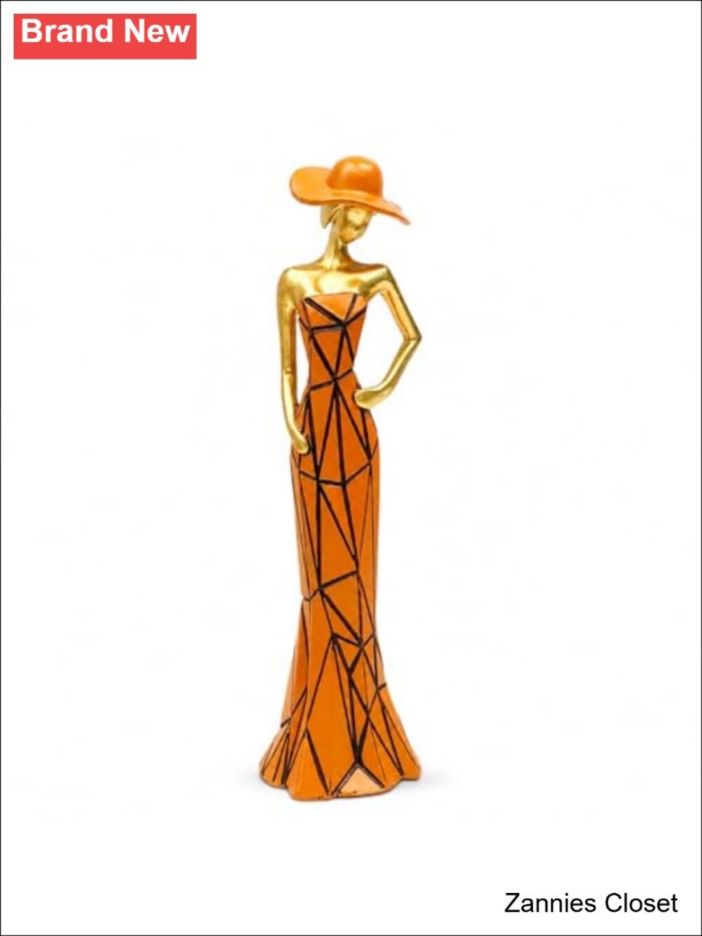 ✨ Modern Abstract Female Statue with Hat, Resin Sculpture, Home Decor, Gift for